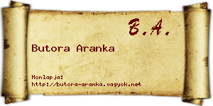 Butora Aranka névjegykártya